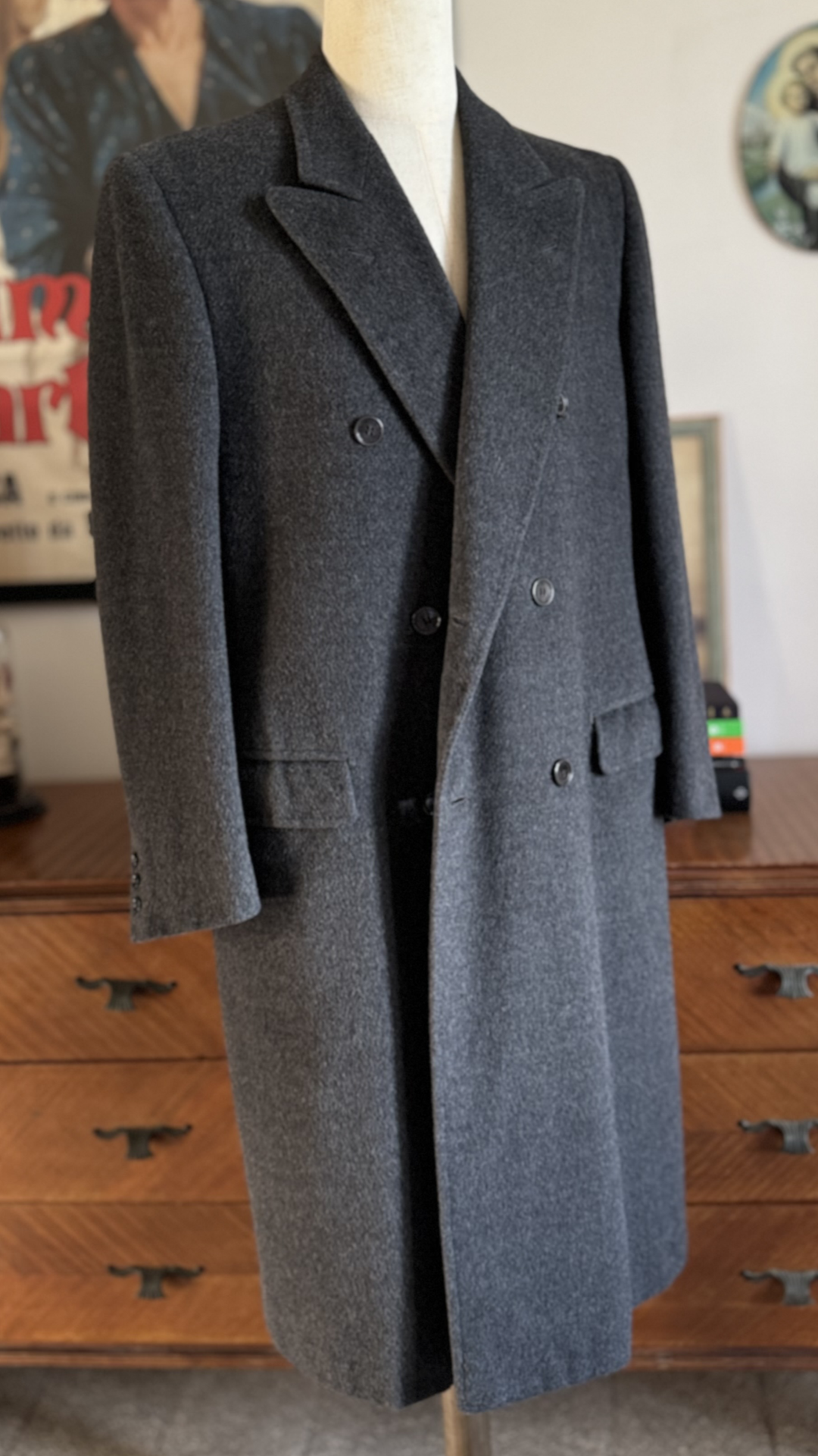 CAPPOTTO VINTAGE DOPPIO PETTO IN LANA CI20