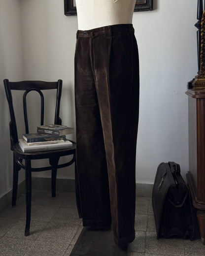 PANTALONE INVERNALE "SECOND HAND" DI COTONE PESANTE IN VELLUTO A COSTE D09P01