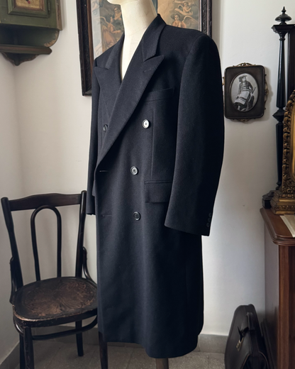 CAPPOTTO VINTAGE"CORNELIANI" IN MISTO LANA DOPPIO PETTO D10C01