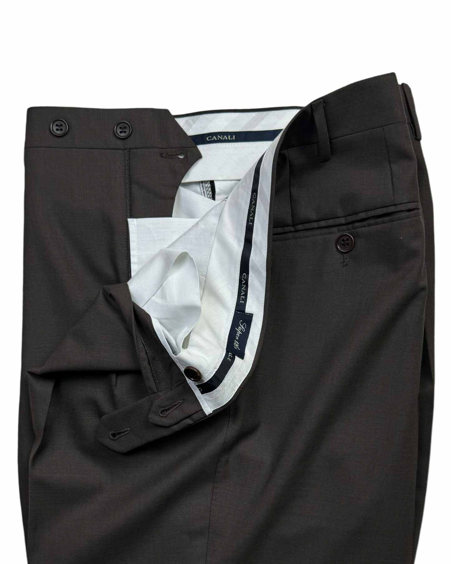 PANTALONE ESTIVO "SECOND HAND" IN LANA "CANALI" DOPPIA PENCE D01P02