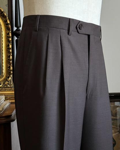 PANTALONE ESTIVO "SECOND HAND" IN LANA "CANALI" DOPPIA PENCE D01P02