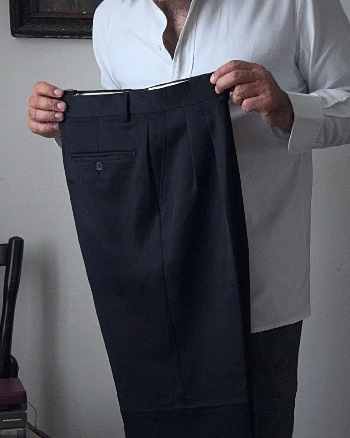 PANTALONE INVERNALE "SECOND HAND" IN LANA, DOPPIA PENCE D06P01