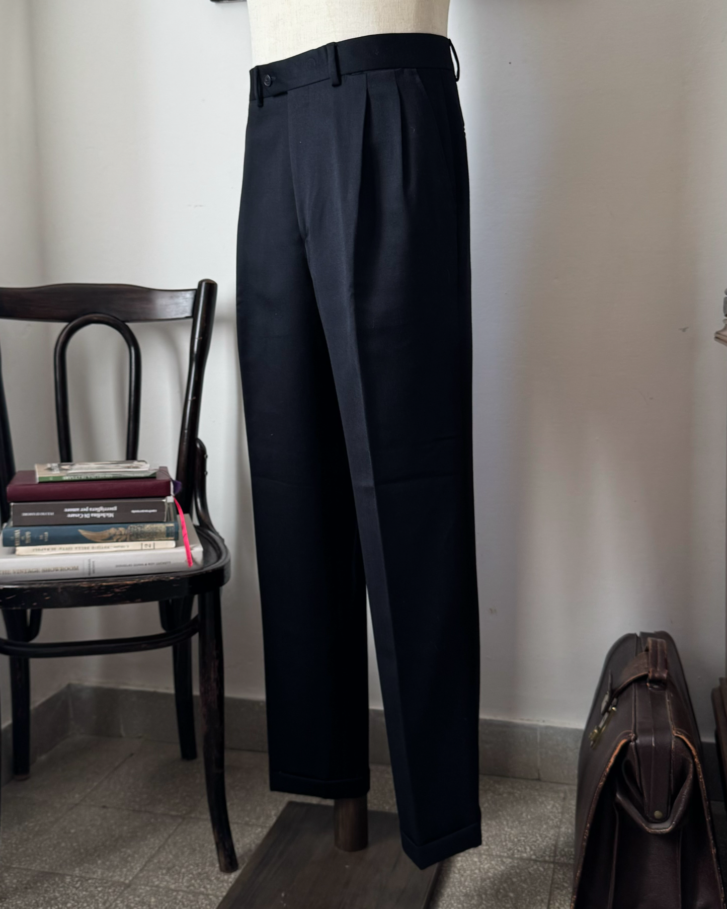 PANTALONE INVERNALE "SECOND HAND" IN LANA, DOPPIA PENCE D06P01