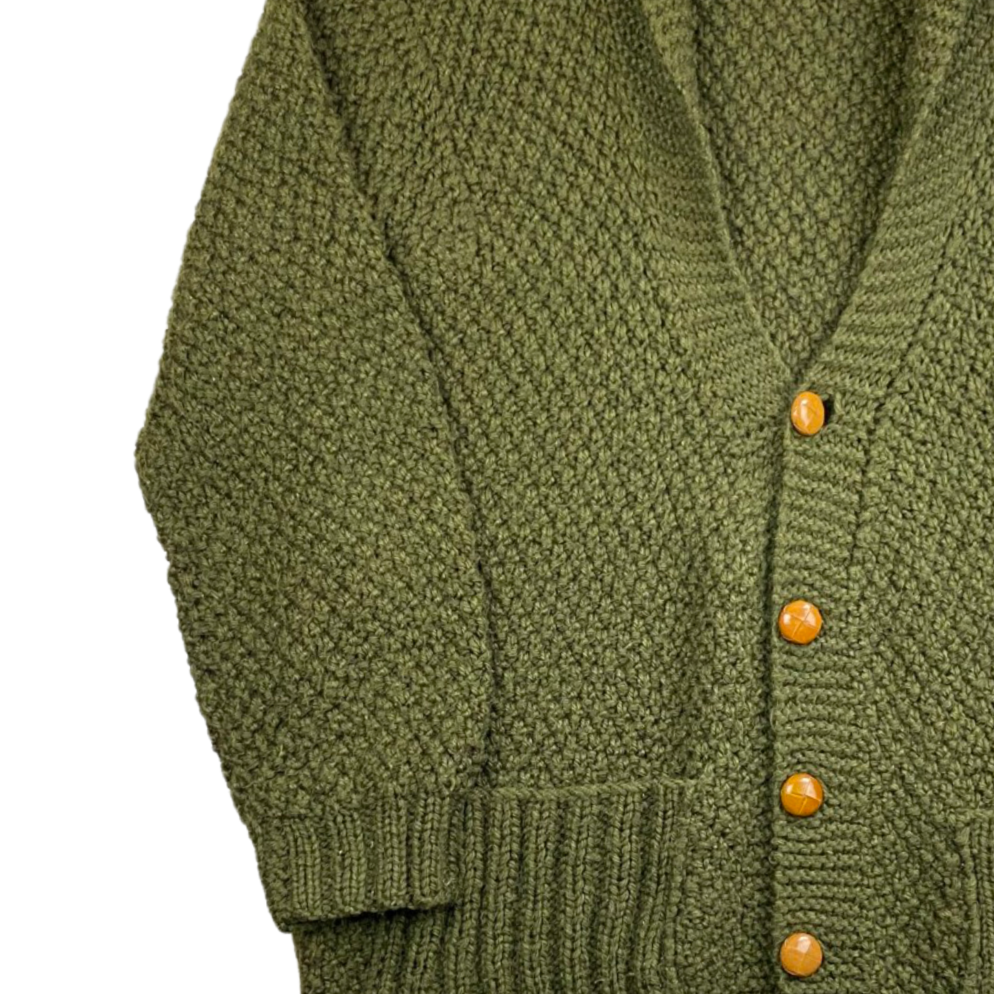 MAGLIONE CARDIGAN INVERNALE VINTAGE IN LANA, LAVORATO AI FERRI MI02