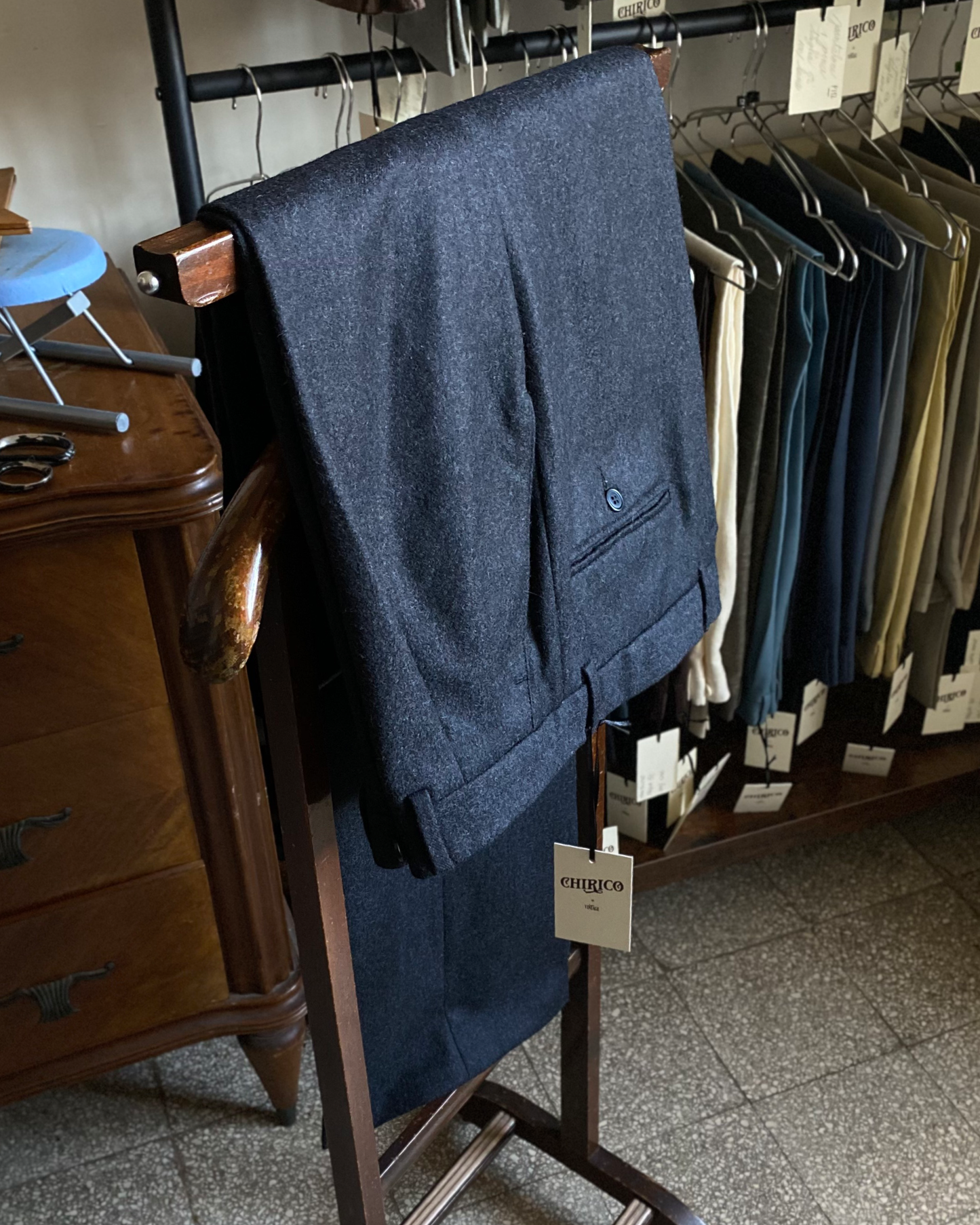 PANTALONE INVERNALE "SECOND HAND" IN FLANELLA, DOPPIA PENCE PI13.