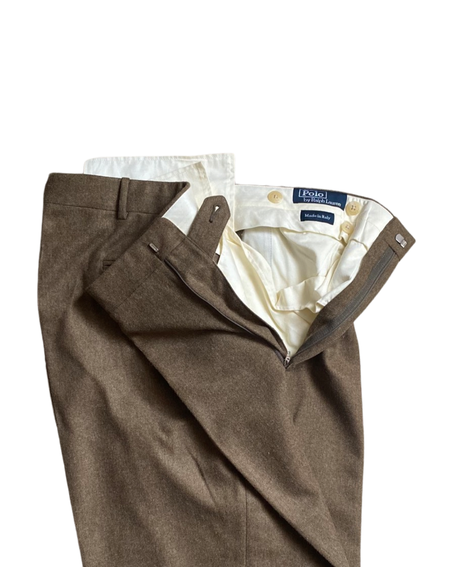 PANTALONE INVERNALE "SECOND HAND" IN LANA DI FLANELLA, MARCHIO POLO BY RALPH LAUREN, LISCIO NO PENCE PI21