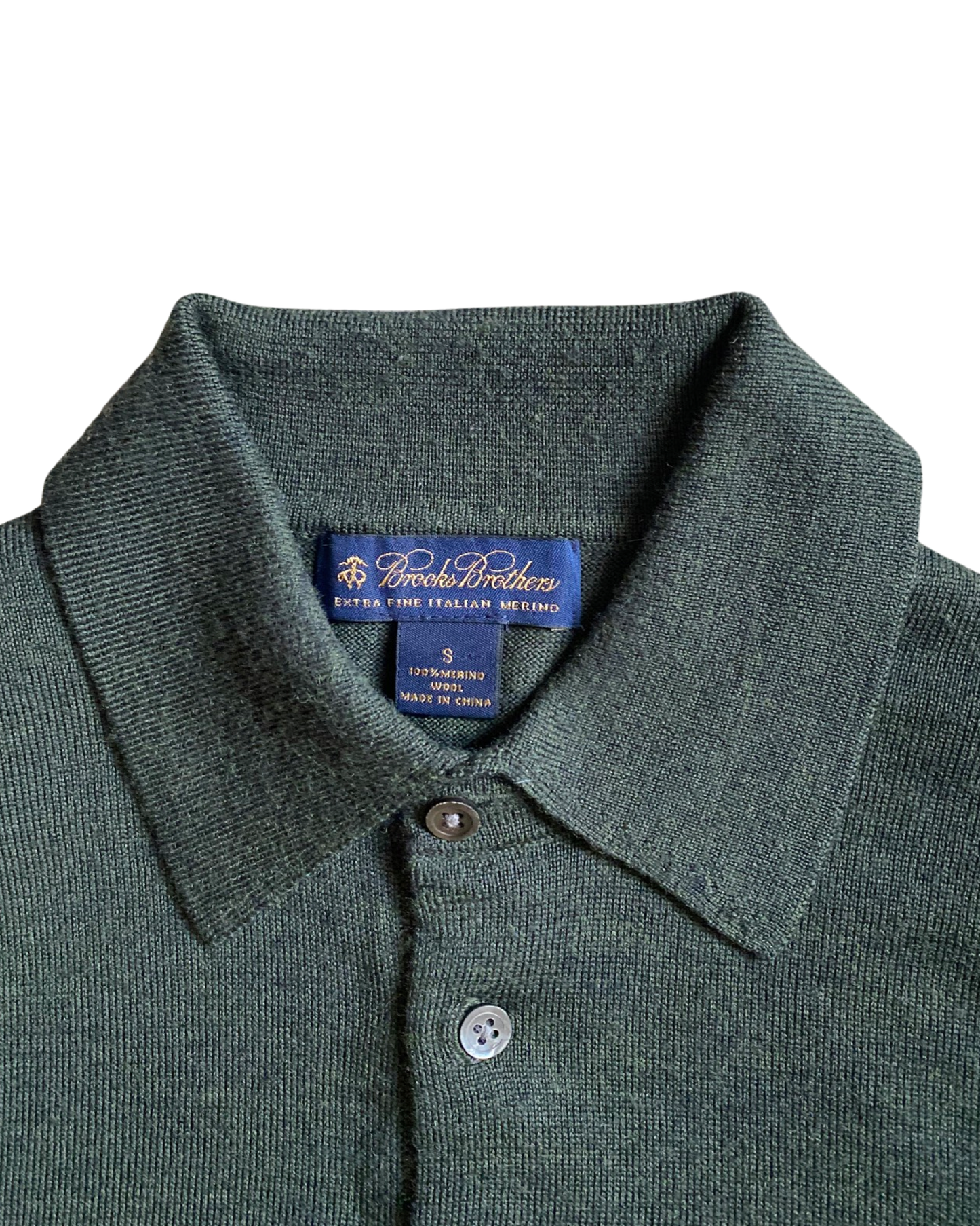 MAGLIONE INVERNALE COLLO POLO "SECOND HAND" IN LANA, MARCHIO BROOKS BROTHERS MI06