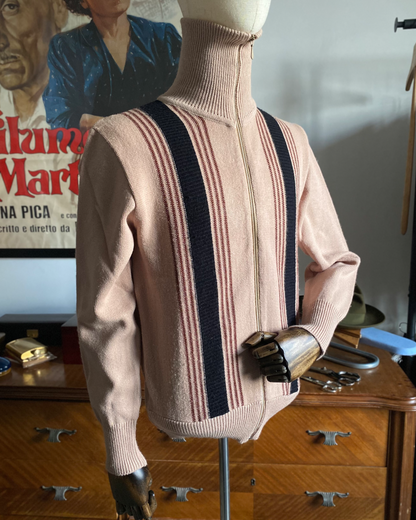 MAGLIONE INVERNALE VINTAGE ANNI 70', COLLO ALTO CON ZIP MI11