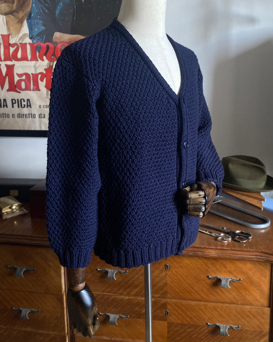 MAGLIONE CARDIGAN INVERNALE "SECOND HAND" IN LANA MI18