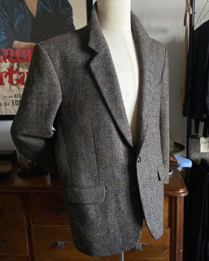 GIACCA INVERNALE VINTAGE  "HARRIS TWEED" IN LANA GI02