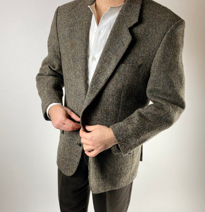 GIACCA INVERNALE VINTAGE  "HARRIS TWEED" IN LANA GI02